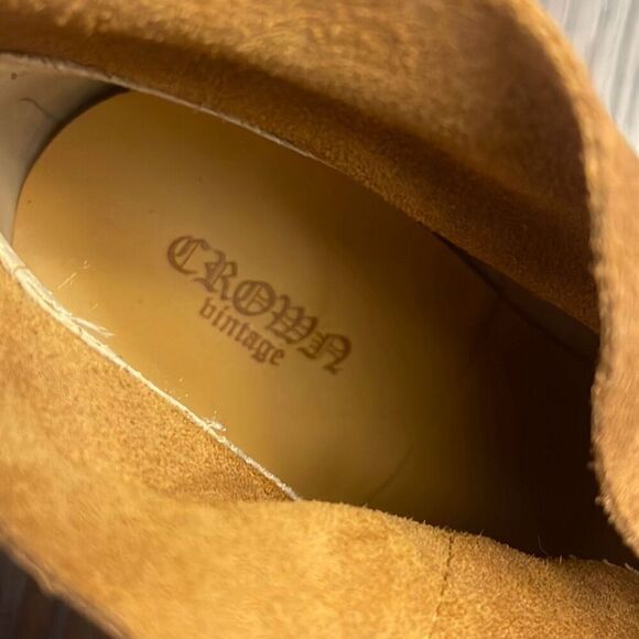Crown Vintage Womens Suede Randi Fringe Heeled Ankle Boots Camel Size 9M NWOT - Picture 9 of 11